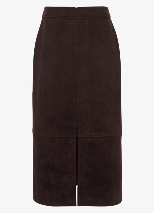 Phase Eight Elodie midi rok met split - voorkant 7 bruin