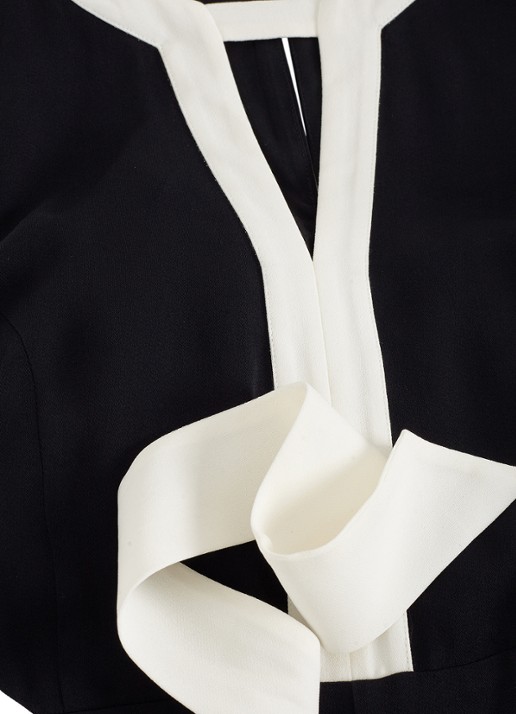 Phase Eight Elowen wide fit jumpsuit net strikceintuur - detail 6 zwart
