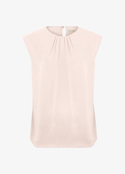 Phase Eight Elsie top met plooidetail - voorkant ivoor