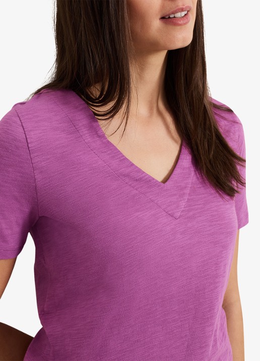 Phase Eight Elspeth T-shirt met V-hals - detail 4 paars