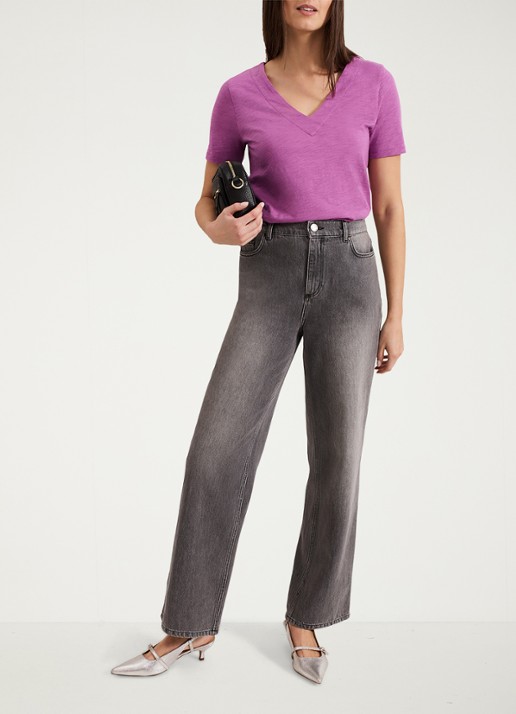 Phase Eight Elspeth T-shirt met V-hals - voorkant 2 paars