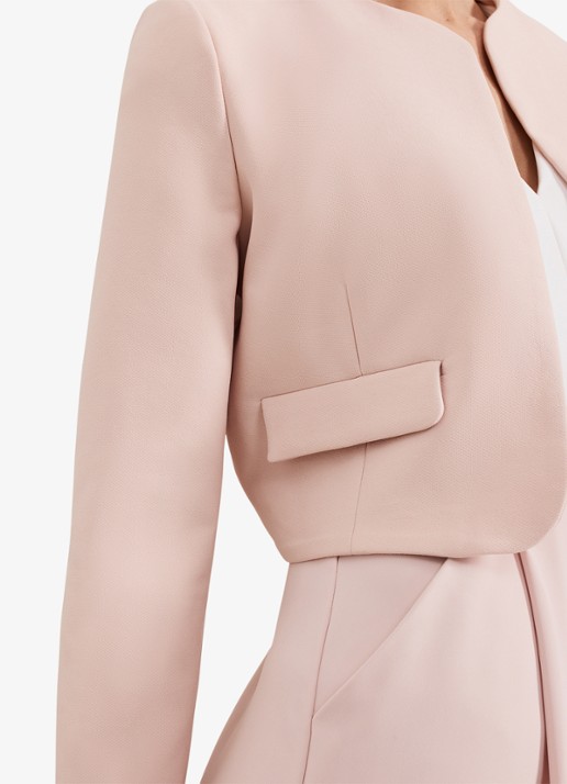 Phase Eight Emma bolero met klepzakken - detail 3 lichtroze