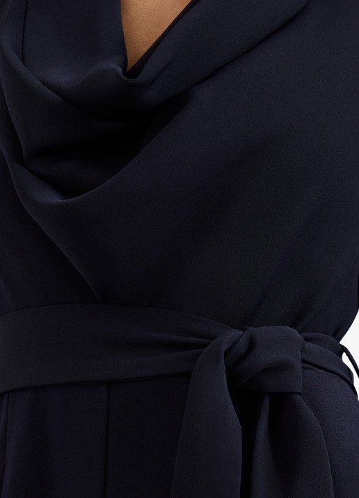 Phase Eight Emry wide fit jumpsuit met strikceintuur - detail 3 donkerblauw