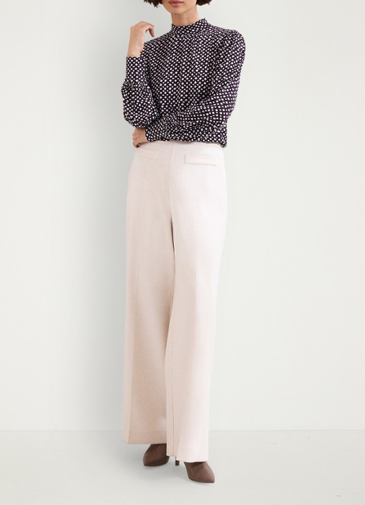 Phase Eight Esme blouse met grafische print - voorkant 7 paars