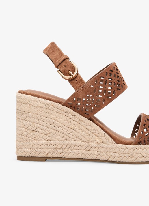 Phase Eight Espadrille van suède - detail 3 bruin
