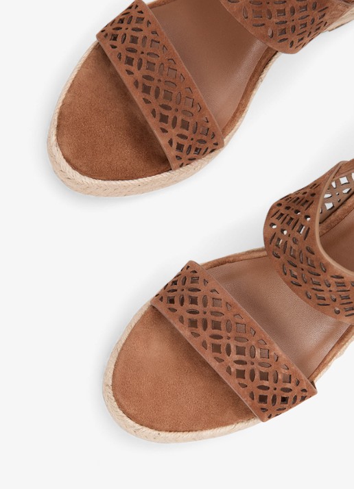Phase Eight Espadrille van suède - detail 4 bruin