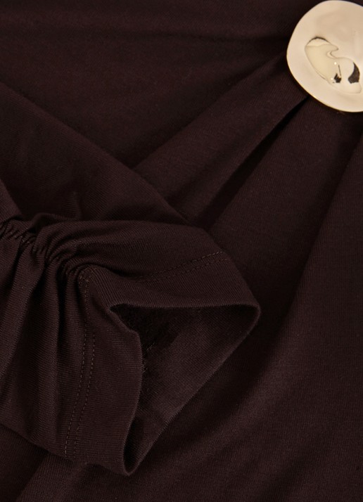 Phase Eight Etta top met plooidetail - detail 7 donkerbruin