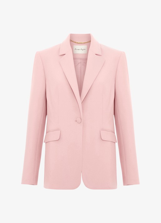 Phase Eight  Fara single-breasted blazer met klepzakken - voorkant 4 lichtroze