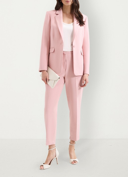 Phase Eight  Fara single-breasted blazer met klepzakken - voorkant 5 lichtroze