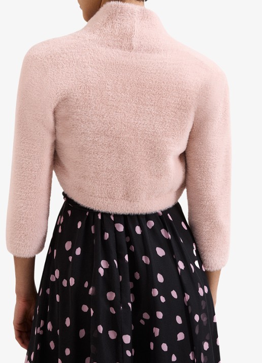 Phase Eight Fay fijngebreide bolero - achterkant oudroze