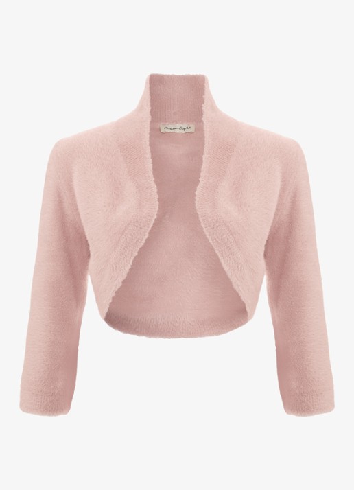 Phase Eight Fay fijngebreide bolero - voorkant 6 oudroze