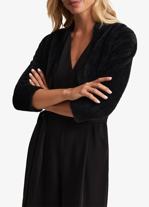 Phase Eight Fay Fluffy bolero met driekwart mouw