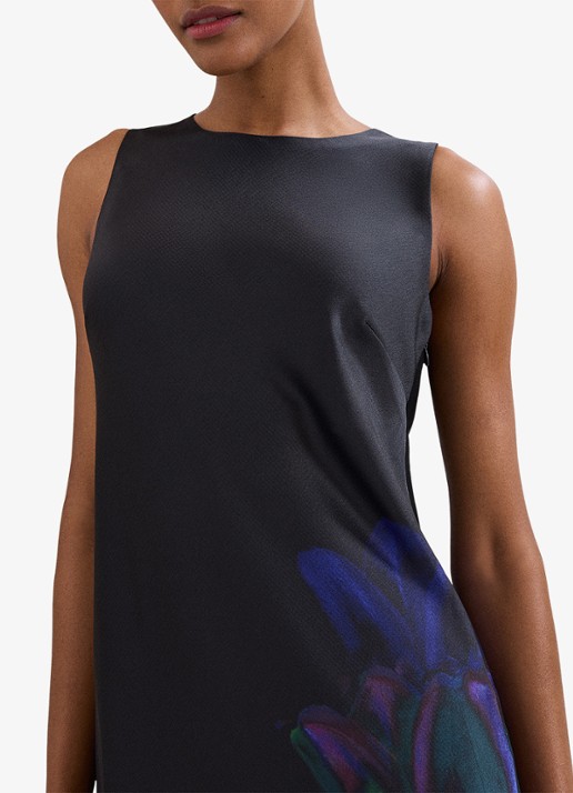 Phase Eight Felicity midi jurk met print - detail 3 zwart