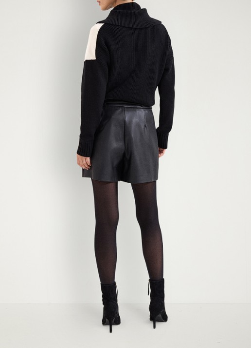 Phase Eight Finlay korte broek met strikceintuur - achterkant 7 zwart