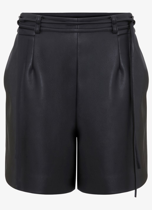 Phase Eight Finlay korte broek met strikceintuur - voorkant zwart