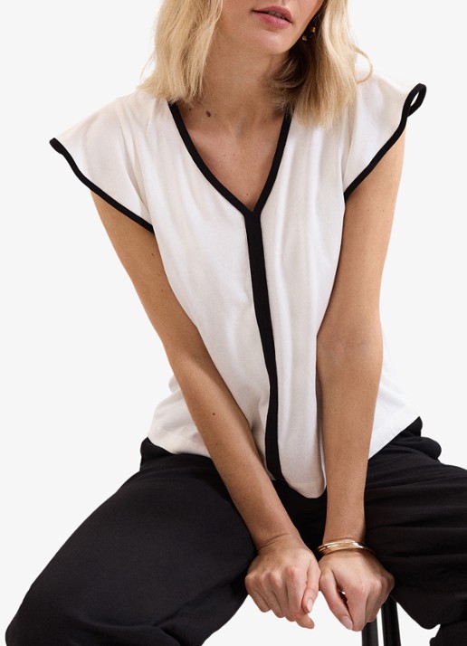 Phase Eight Fleur tuniek met vlindermouw - detail 2 wit