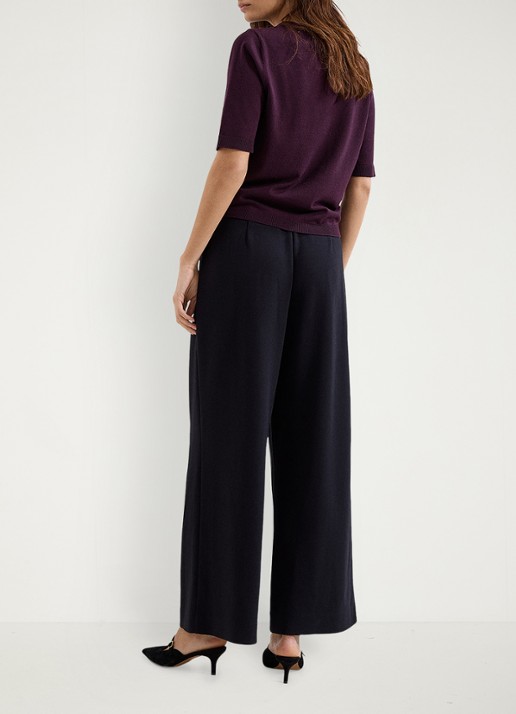 Phase Eight Florence high waist pantalon met plooien - achterkant 3 zwart