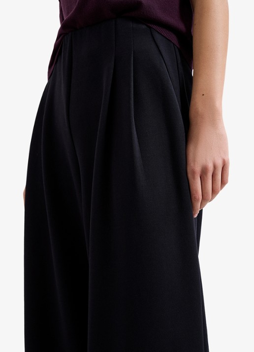 Phase Eight Florence high waist pantalon met plooien - detail 5 zwart