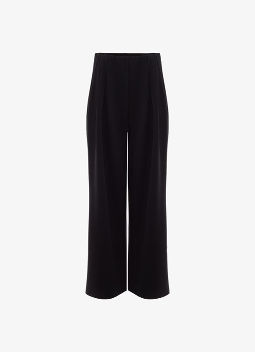 Phase Eight Florence high waist pantalon met plooien - voorkant zwart