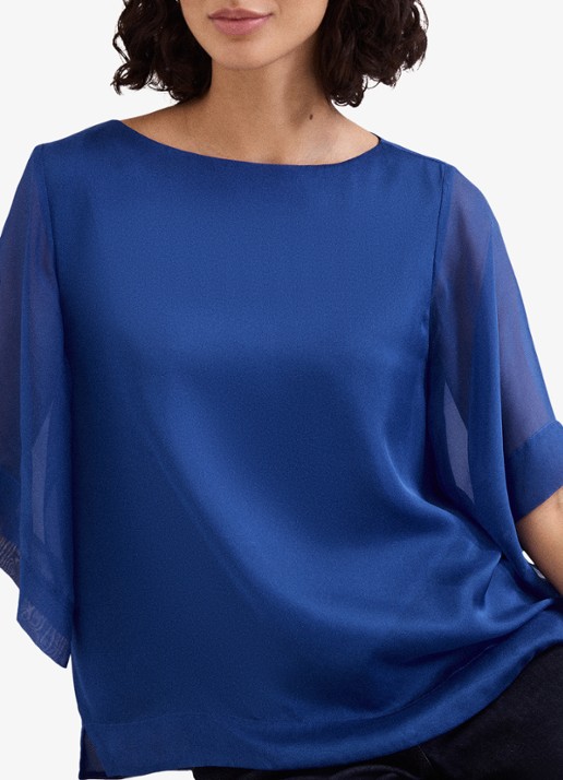 Phase Eight Florence tuniek van zijde - detail 5 blauw