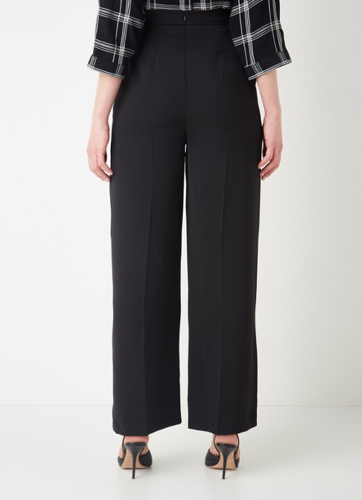 Phase Eight Florentine high waist wide fit pantalon met steekzakken - achterkant zwart