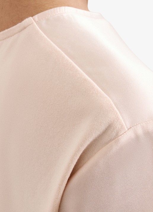 Phase Eight Francesca top van satijn met ronde hals - detail 3 oudroze