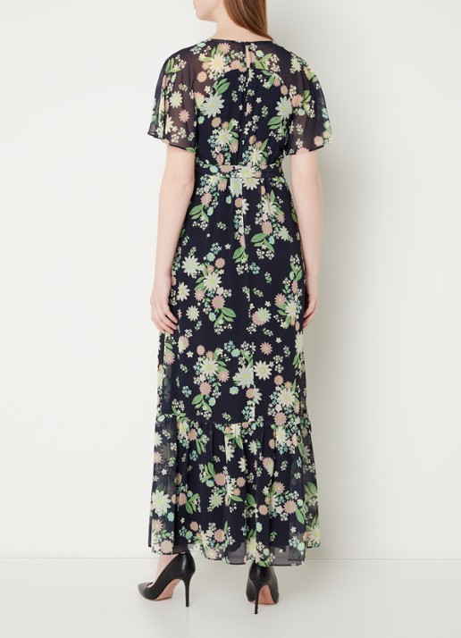 Phase Eight Georgie Maxi Dress Navy/Multi - achterkant 2 donkerblauw