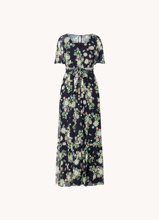 Phase Eight Georgie Maxi Dress Navy/Multi - voorkant 3 donkerblauw