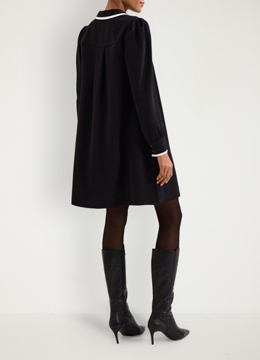 Phase Eight Gina mini jurk met ballonmouw - achterkant zwart