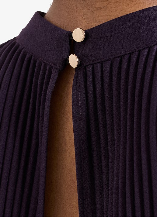 Phase Eight Gracie midi jurk met textuur 2-delig - detail 7 paars