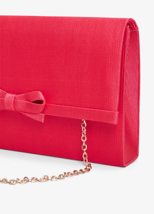 Phase Eight Grosgrain clutch met strikdetail  - detail roze