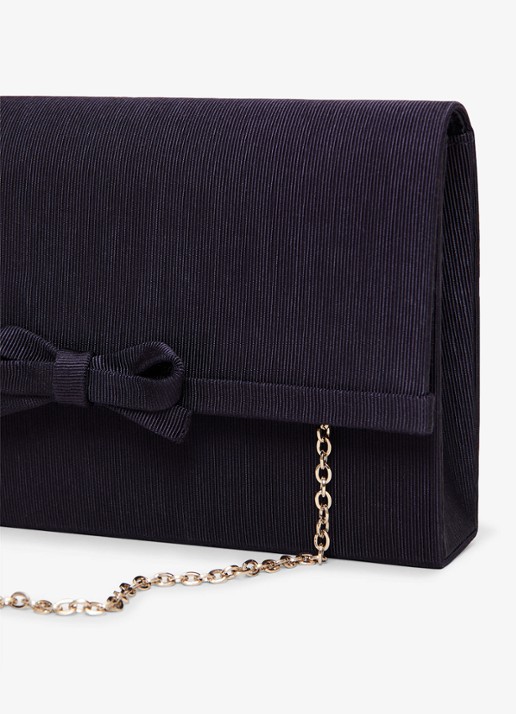 Phase Eight Grosgrain clutch met strikdetail  - detail donkerblauw