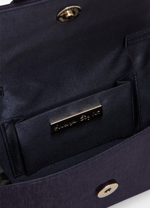 Phase Eight Grosgrain clutch met strikdetail  - detail 2 donkerblauw
