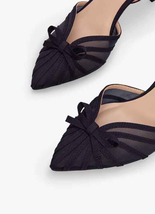Phase Eight Grosgrain slingback met strikdetail - detail 2 donkerblauw