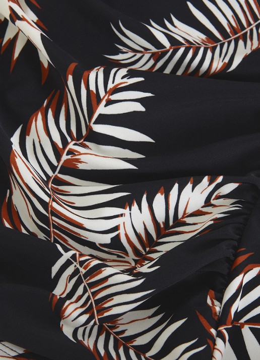 Phase Eight Halter bikinitop met bladprint - detail 7 zwart