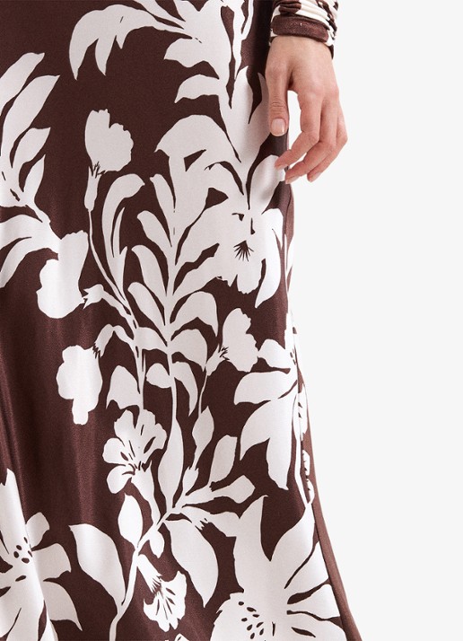 Phase Eight Hattie midi rok met print - detail 5 bruin