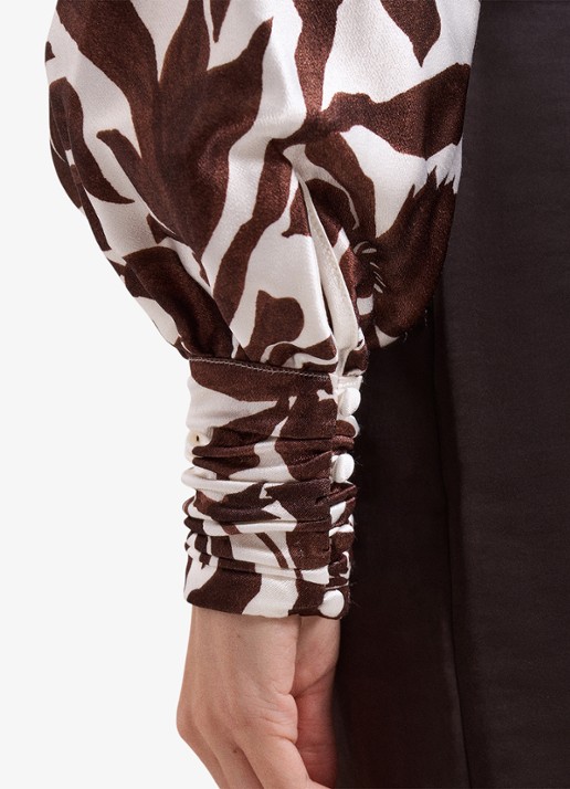 Phase Eight Hattie tuniek met cut-out detail en print - detail 7 bruin
