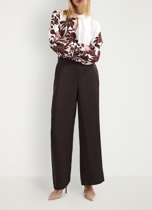 Phase Eight Hattie tuniek met cut-out detail en print - voorkant 3 bruin