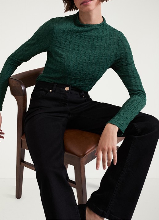 Phase Eight Haylee pullover met structuur - detail 4 groen