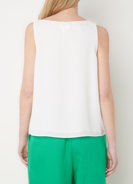 Phase Eight Hayley mouwloze top met strass - achterkant 2 gebroken wit