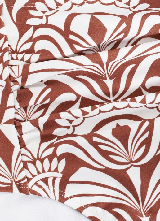 Phase Eight High waisted bikinislip met print - detail 4 bruin