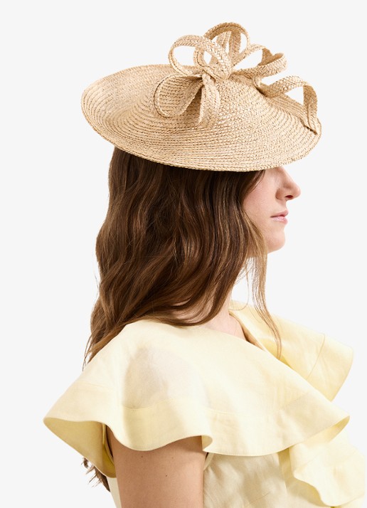 Phase Eight Hoed van stro - voorkant 2 beige