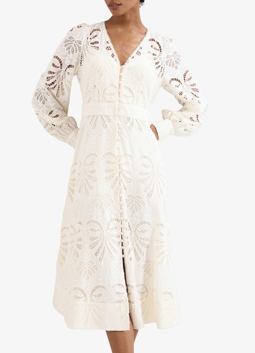 Phase Eight Inara midi jurk met borduring