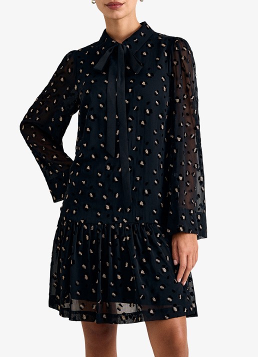 Phase Eight Ines mini tuniekjurk met dierenprint