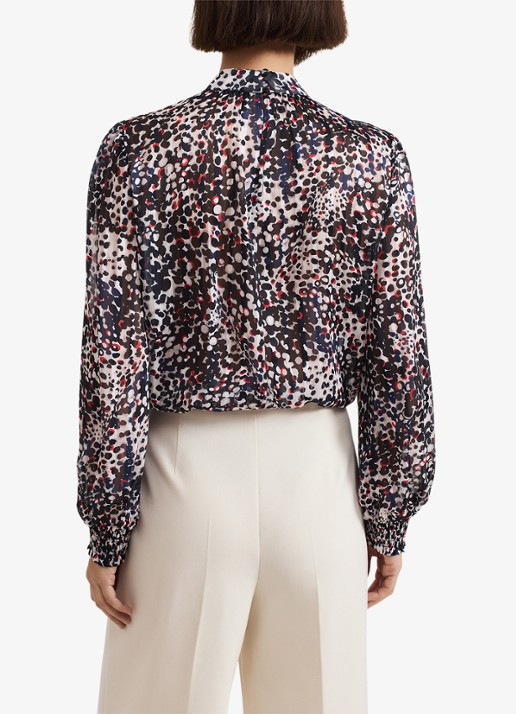 Phase Eight Ingrid top met stippenprint - achterkant zwart