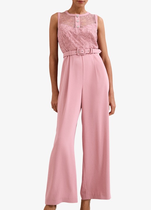 Phase Eight Ivanna jumpsuit met broderie en ceintuur