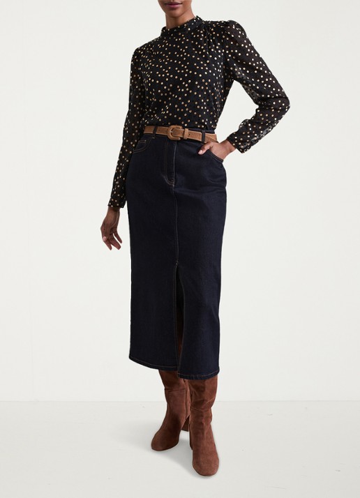 Phase Eight Jacey tuniek met stippenprint - detail 8 zwart