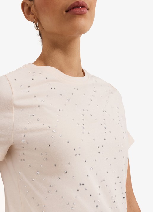 Phase Eight Jada t-shirt met studs - detail 6 wit