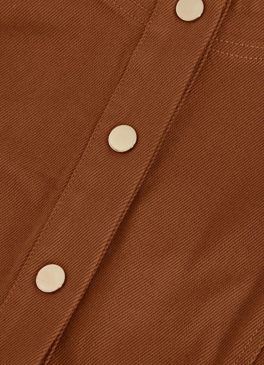 Phase Eight Janah mouwloze mini jurk van katoen - detail 7 roestbruin