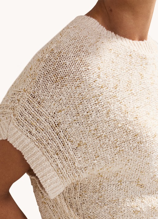 Phase Eight Janet grofgebreide pullover met structuur - detail 6 creme
